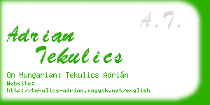 adrian tekulics business card